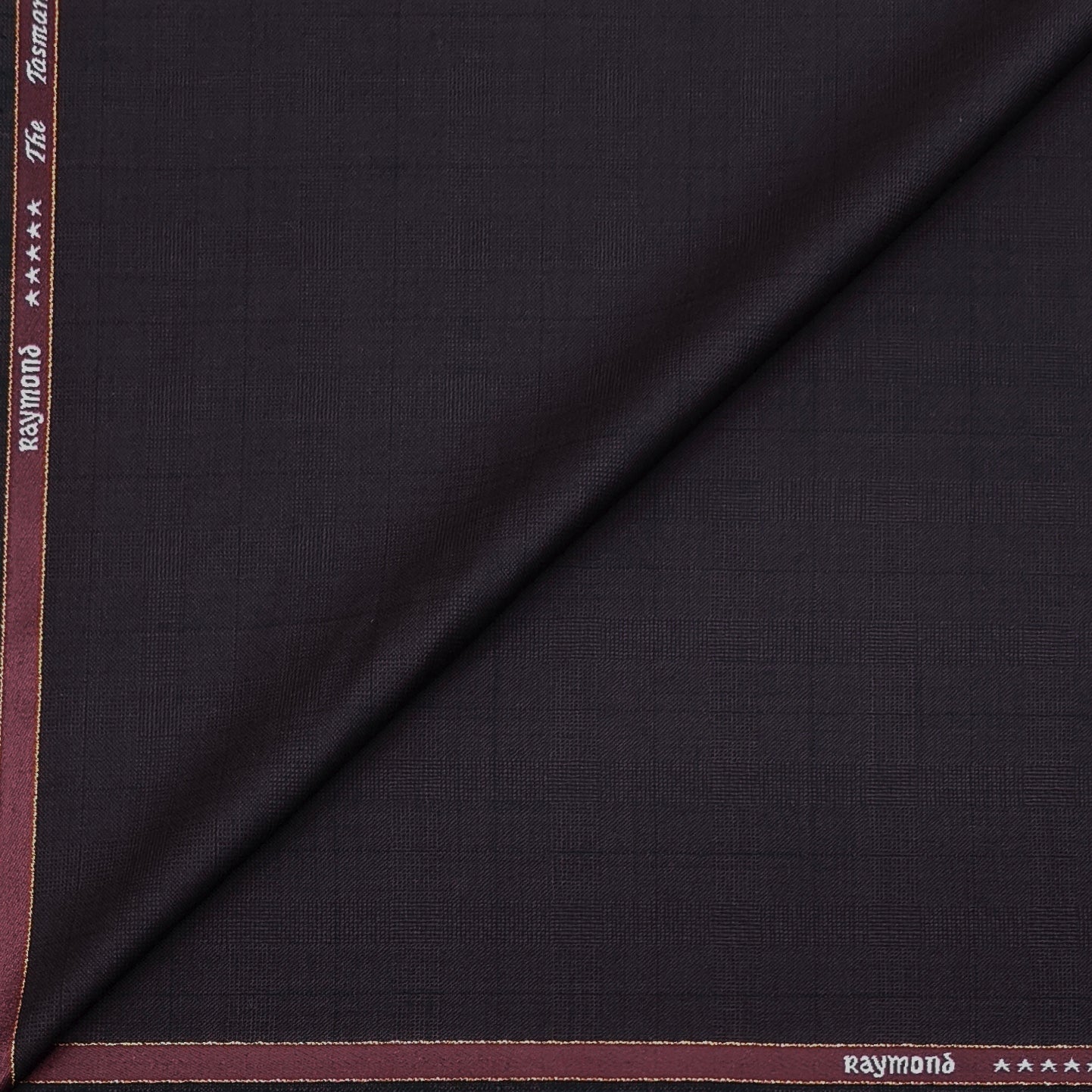Raymond Exotic Premium Super 130s Count 70% wool Broad Check Suiting Fabric Colour Plum Wine